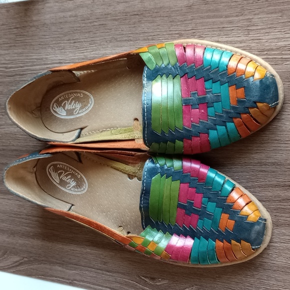 Artesanias Valery Leather Huraches Woven Strap Sandals Women's 7 - Picture 2 of 15